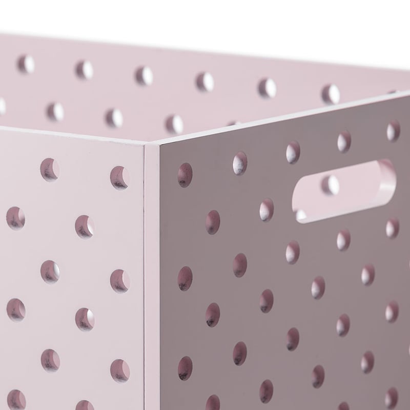 Toy Box on Wheels Rectangle Pale Pink 
