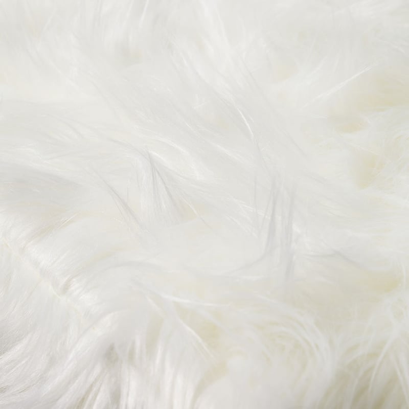 Kingston Faux Fur Bench  White 