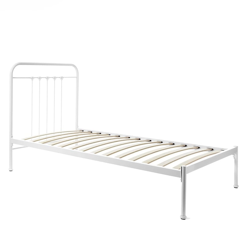 Vintage Iron Bed White 