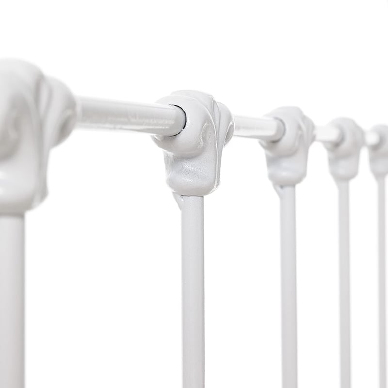 Vintage Iron Bed White 