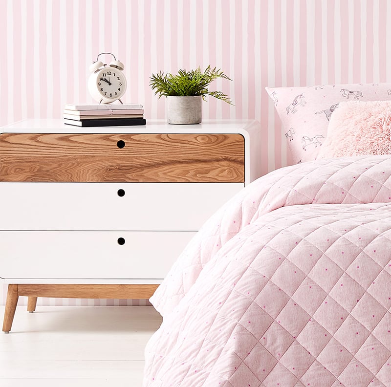 Jax Chest of Drawers in White & Natural 