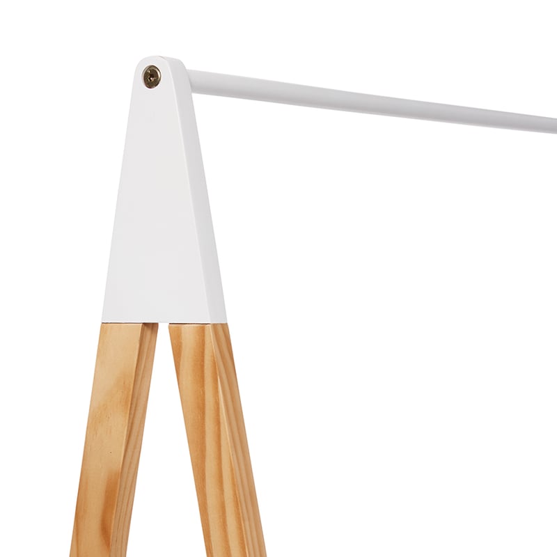 Jax Clothes Rack White & Natural