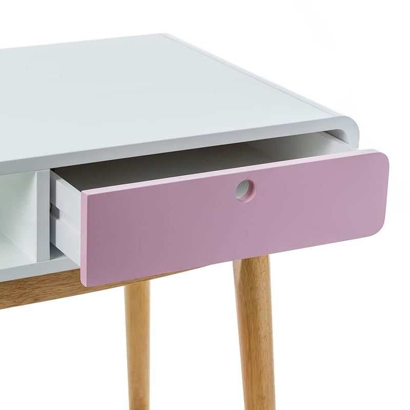 Jax Desk White & Pink 