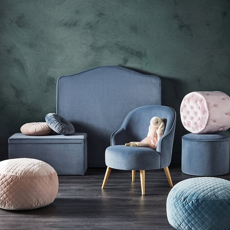 Valentina Velvet Ottoman Pink 