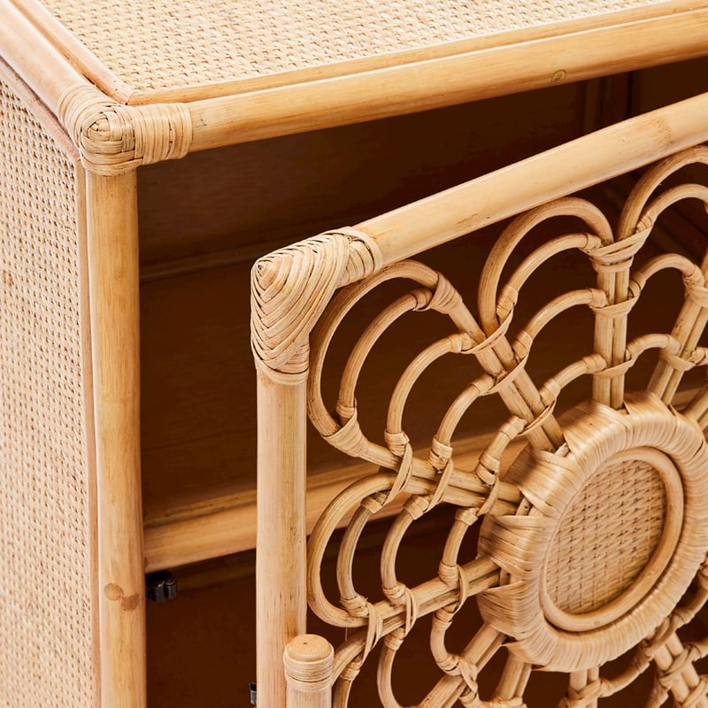 Oasis Rattan Honey 1 Door Side Table