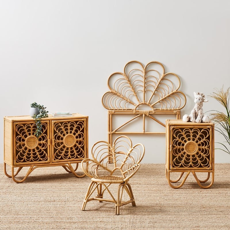 Oasis Rattan Honey 1 Door Side Table