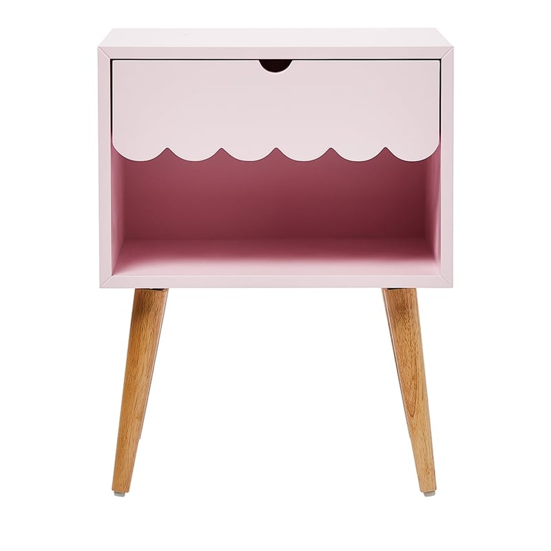 Sophia Furniture Collection Pink 1 Drawer Bedside Table
