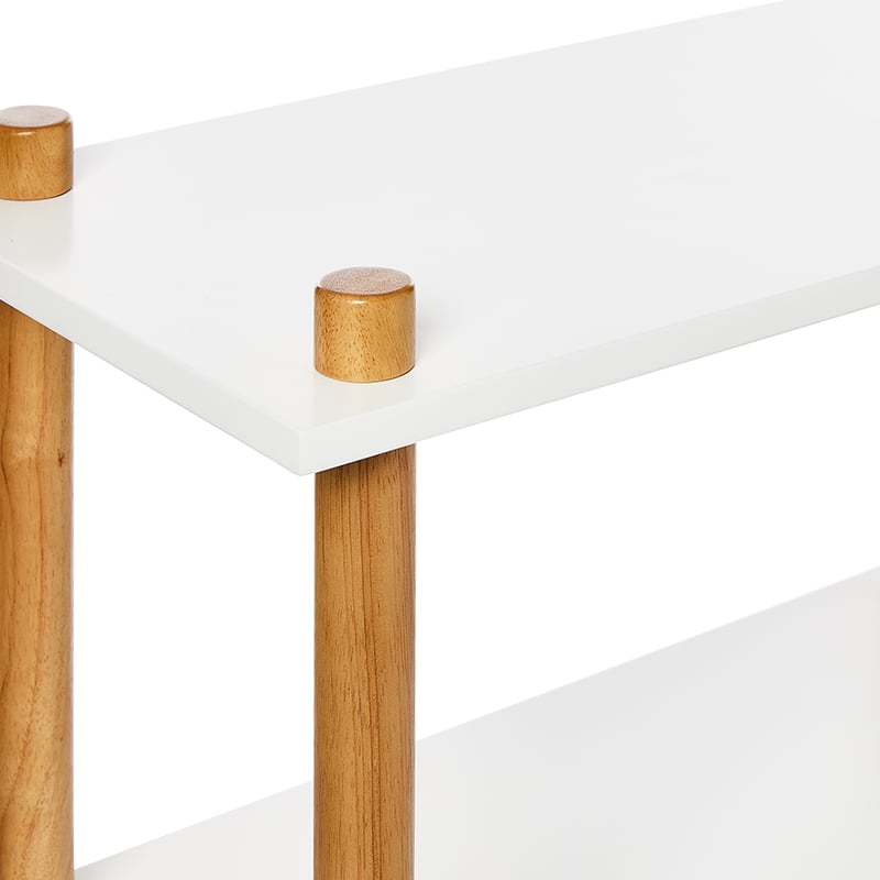 Piper White & Natural 3 Tier Bookshelf   