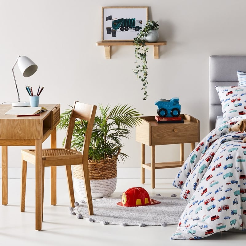 Arden Natural 1 Drawer Desk