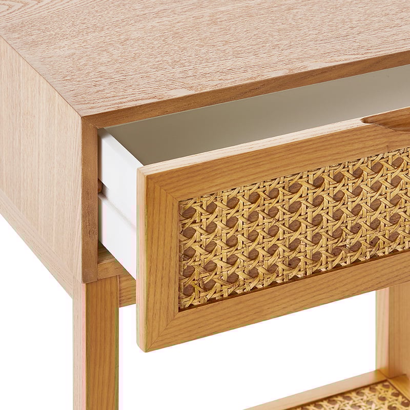 Arden Natural 1 Drawer Bedside Table 