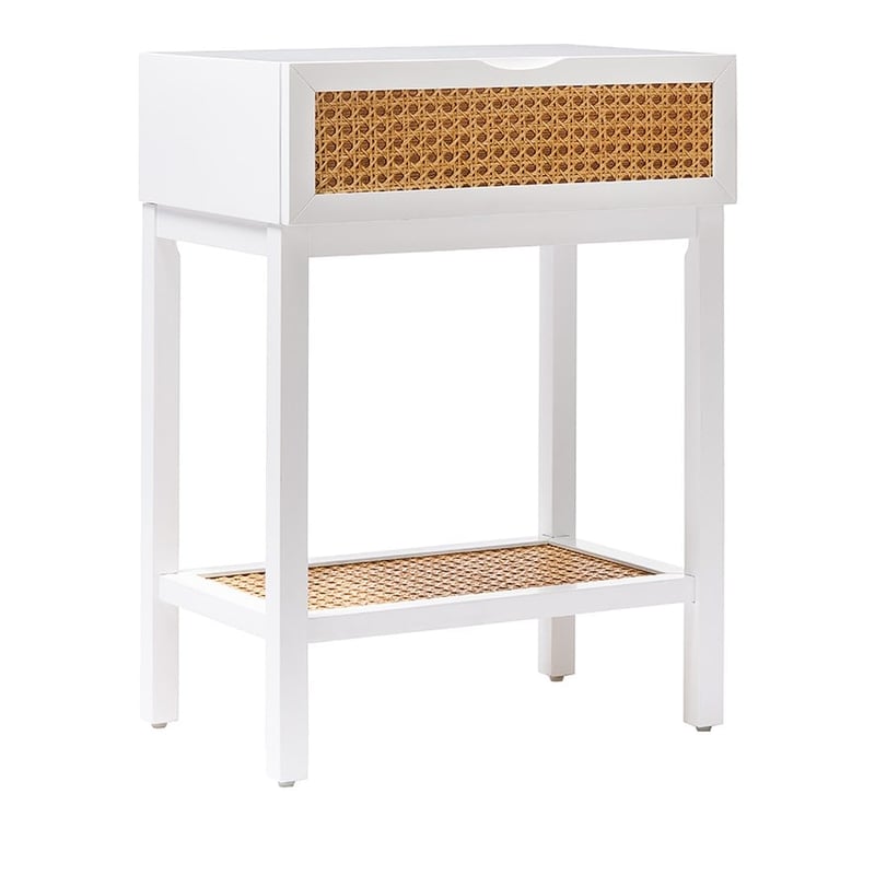 Arden White 1 Drawer Bedside Table