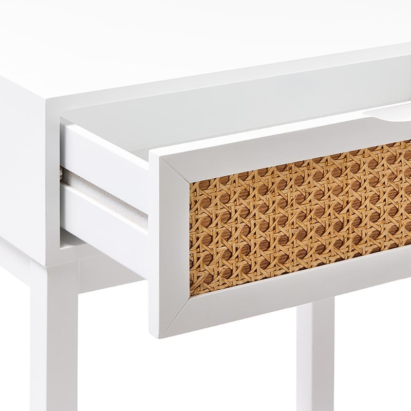 Arden White 1 Drawer Bedside Table