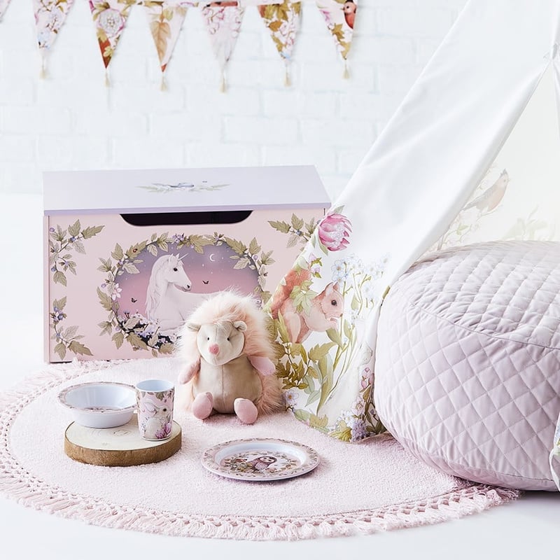 Fleur Harris Pink Woodland Unicorn Toy Box