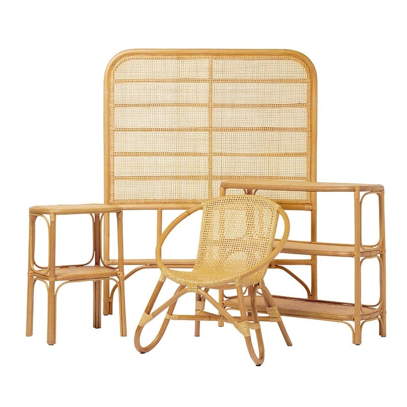 Marlo Rattan Furniture Collection Natural Bedside Table