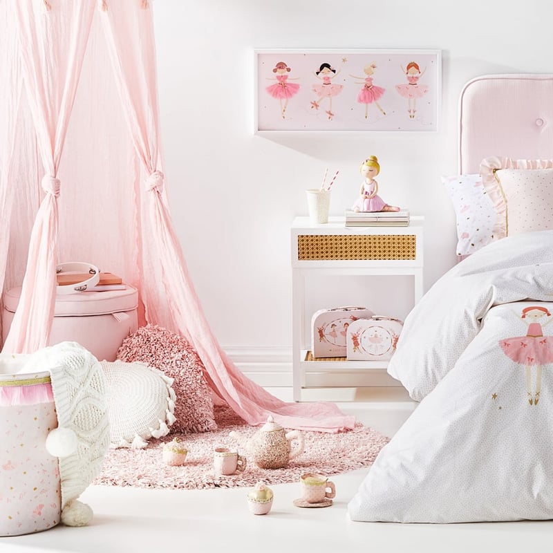 Holland Pink Storage Ottoman