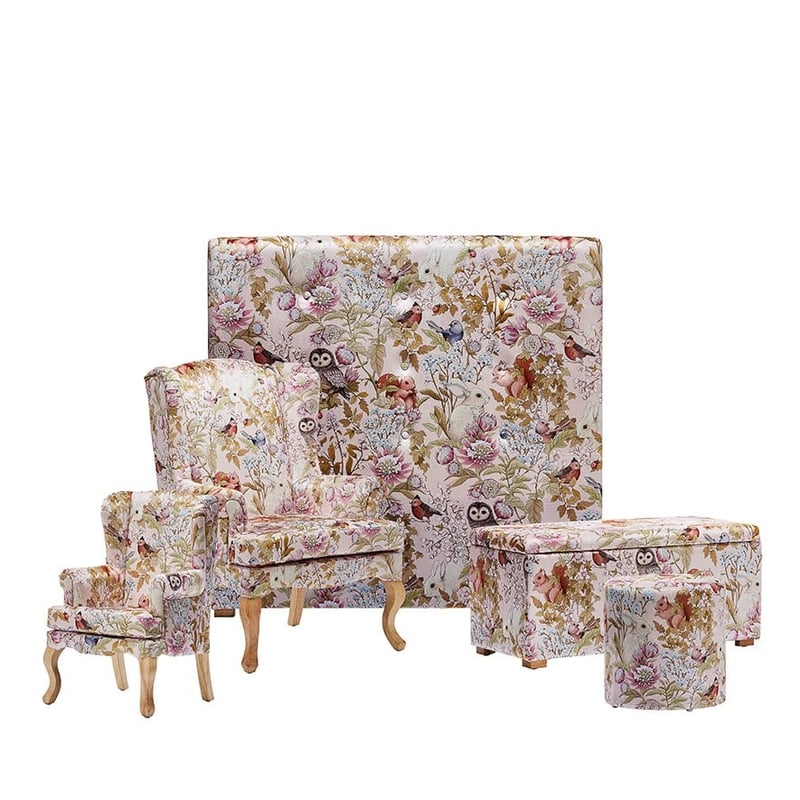 Fleur Harris Woodlands Pink Mini Armchair