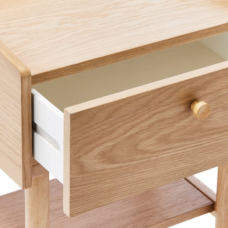Chester Natural 1 Drawer Side Table