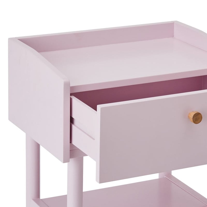 Chester Rose Pink 1 Drawer Side Table