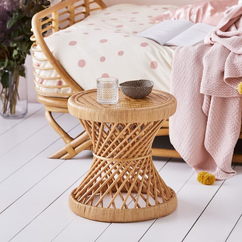 Kobie Rattan Honey Bedside Table