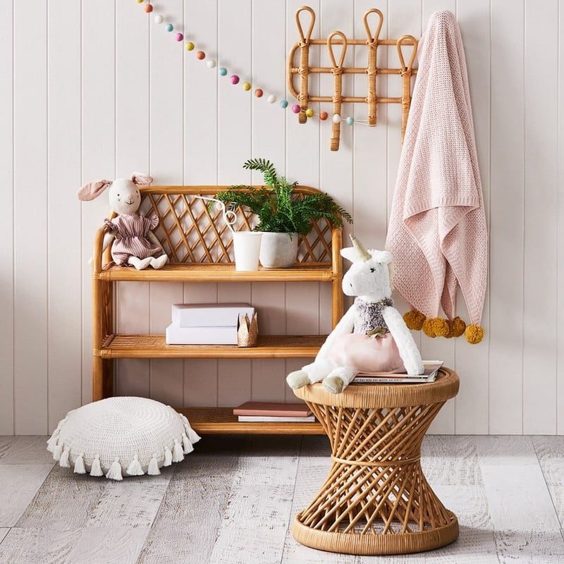 Kobie Rattan Honey Bedside Table