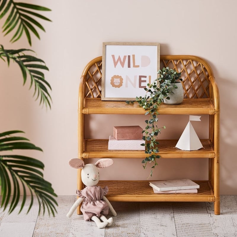 Kobie Rattan Honey Bookshelf