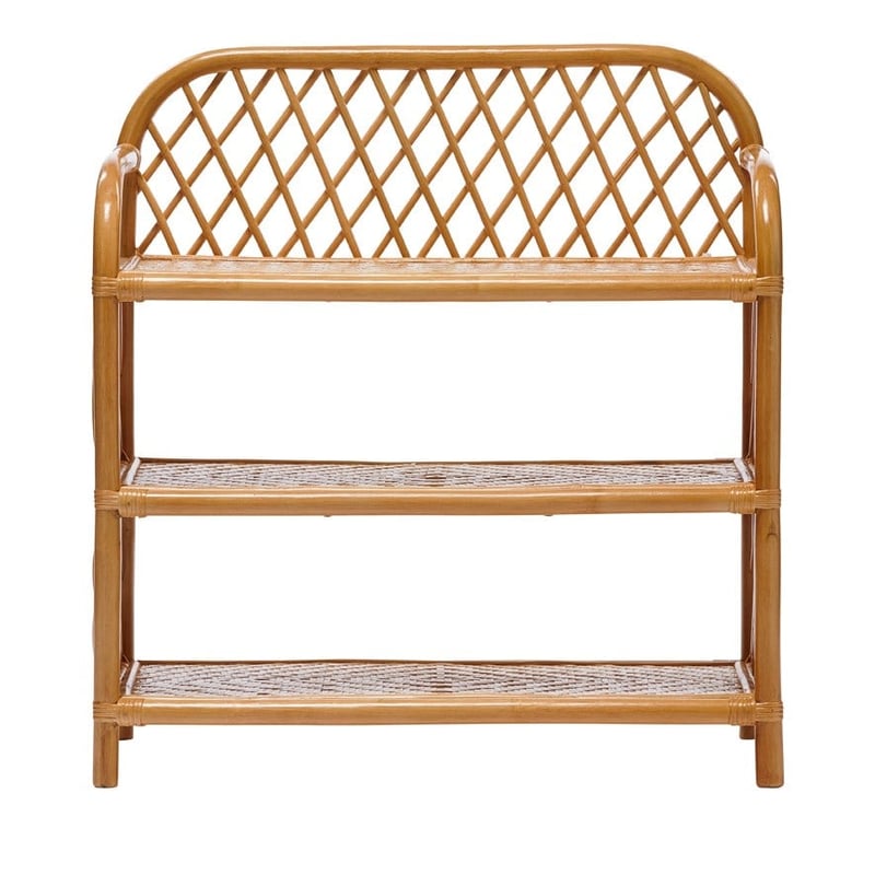 Kobie Rattan Honey Bookshelf