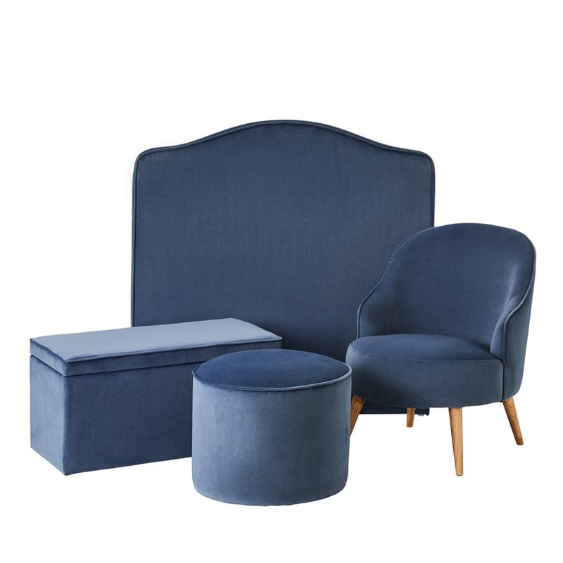 Emerson Blue Blanket Box