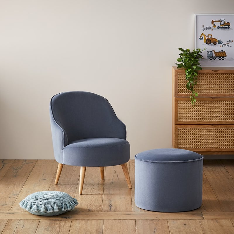 Emerson Blue Ottoman