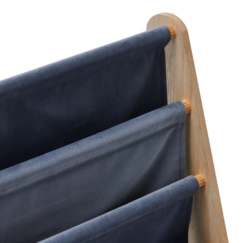 Haven Velvet Blue 4 Tier Bookshelf  