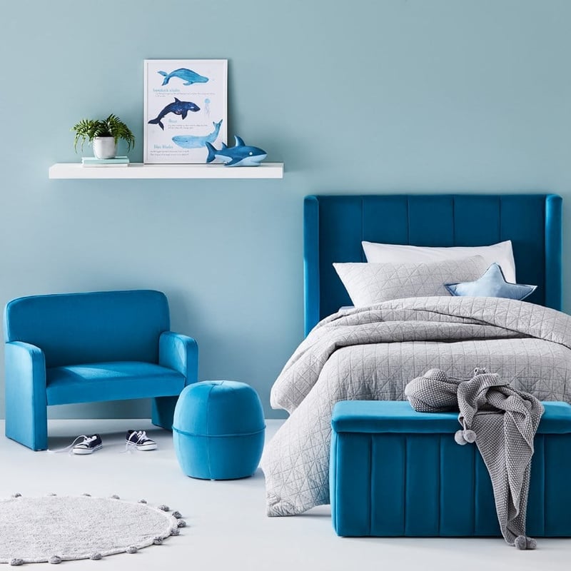 Aspen Ocean Blue Blanket Box