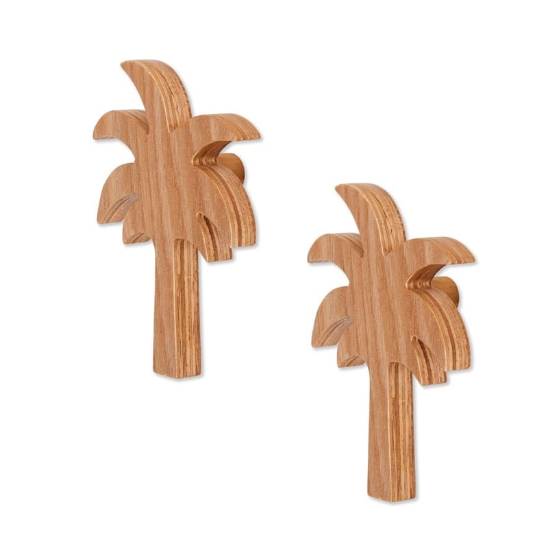 Wall Hooks Natural Palm Tree 2 Pack
