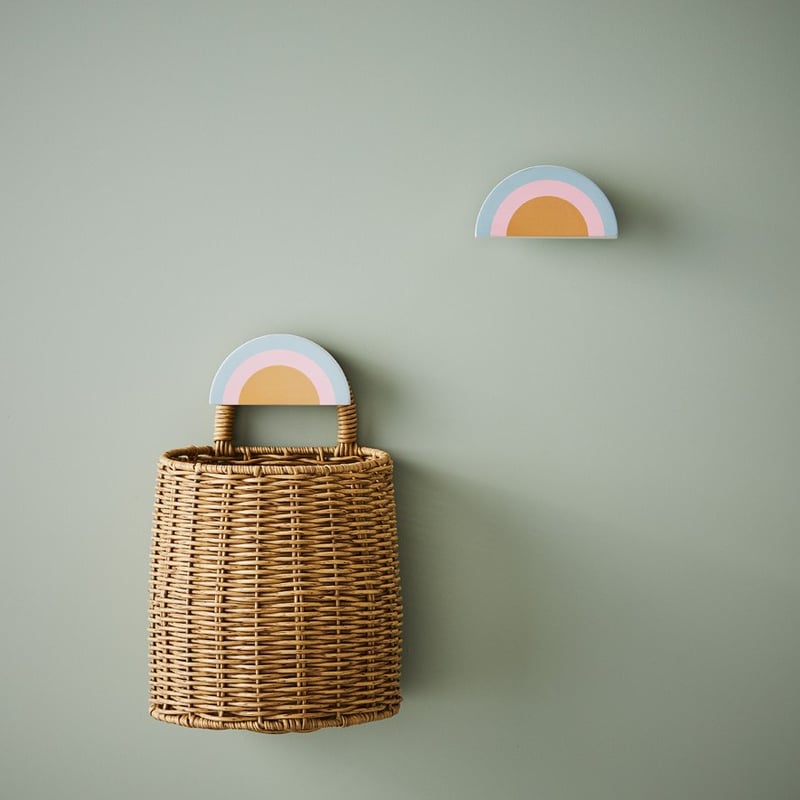 Wall Hook Sage Pink & Mustard Rainbow 2 Pack