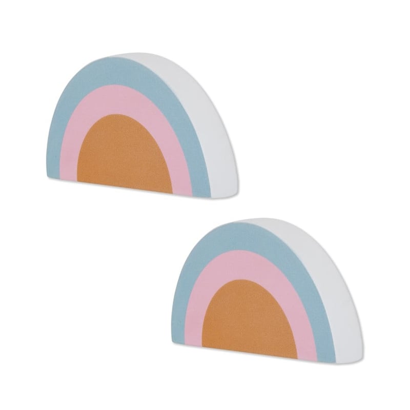 Wall Hook Sage Pink & Mustard Rainbow 2 Pack