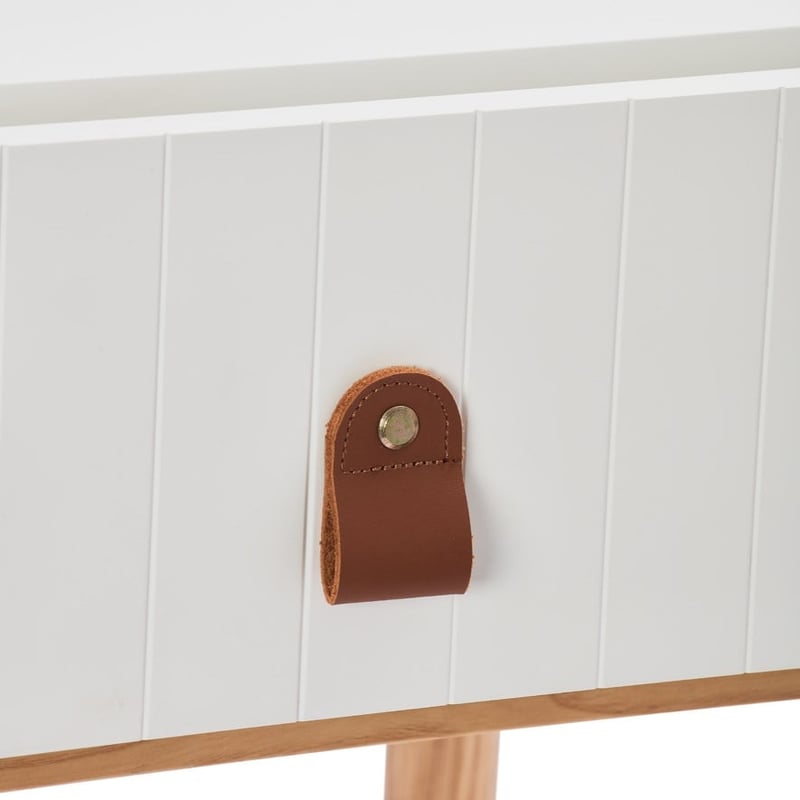 Ascot White 1 Drawer Bedside Table