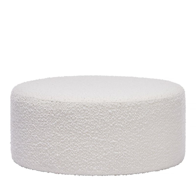 Boucle White Ottoman