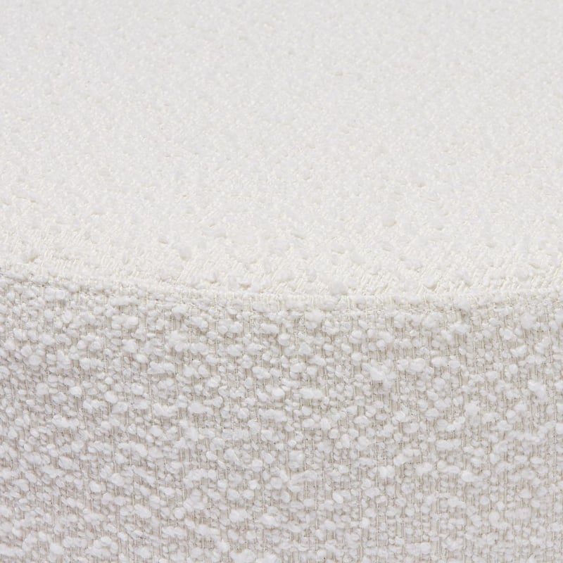 Boucle White Ottoman