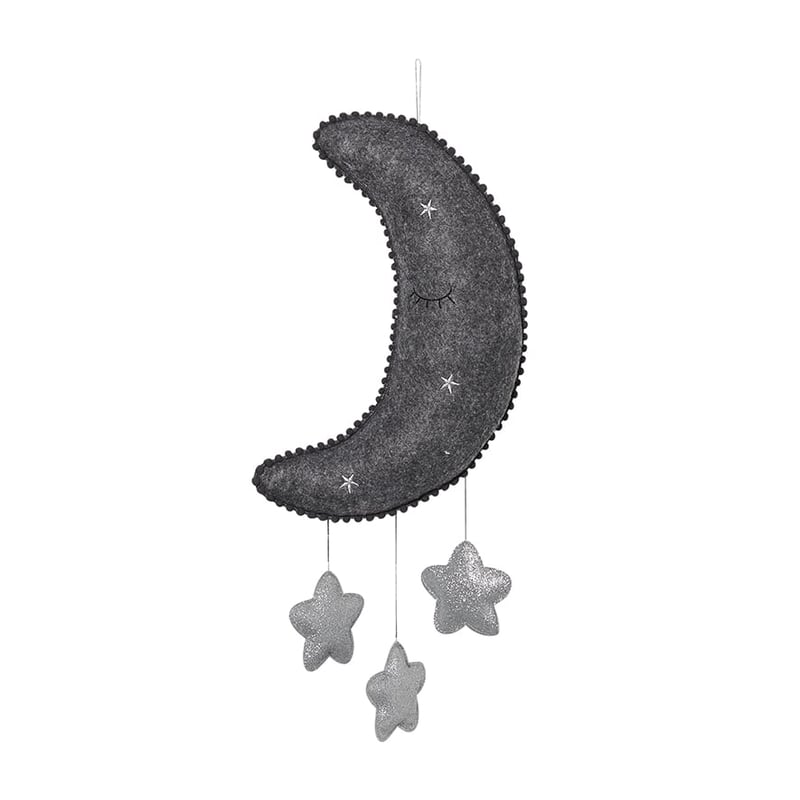 Hanging Moon & Stars Grey