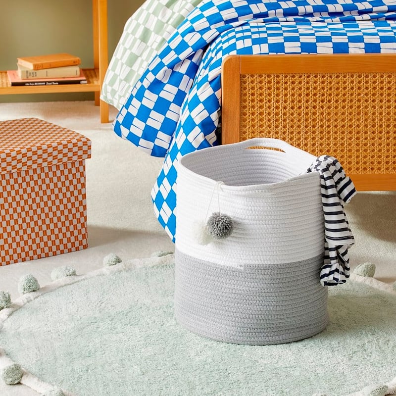 Remi Grey & White Rope Basket