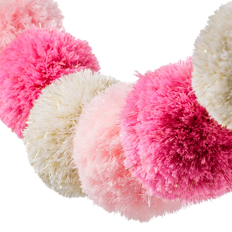 Pom Pom Garland Giant Metallic Pink