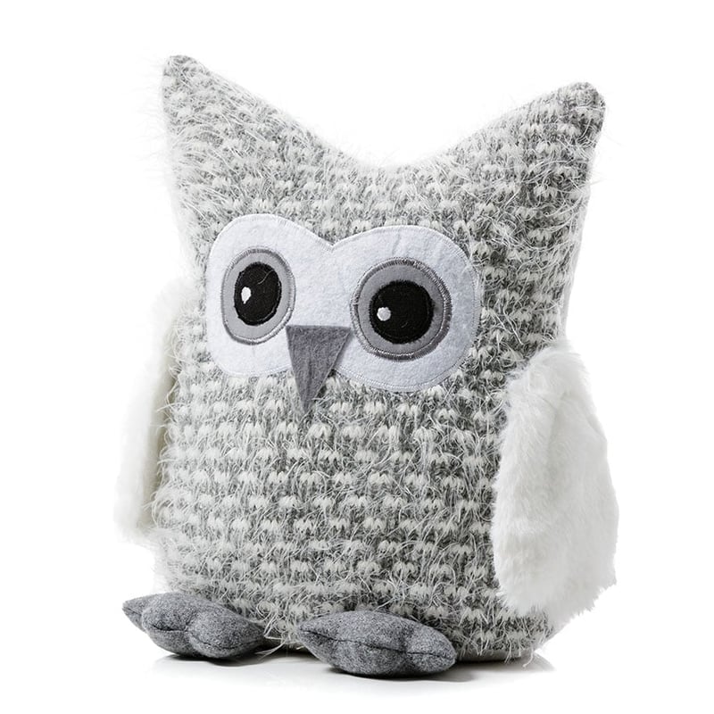 Plush Animal Door Stop  Grey Owl