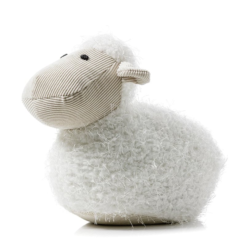 Plush Animal Door Stop White Sheep