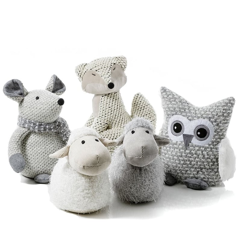 Plush Animal Door Stop White Sheep