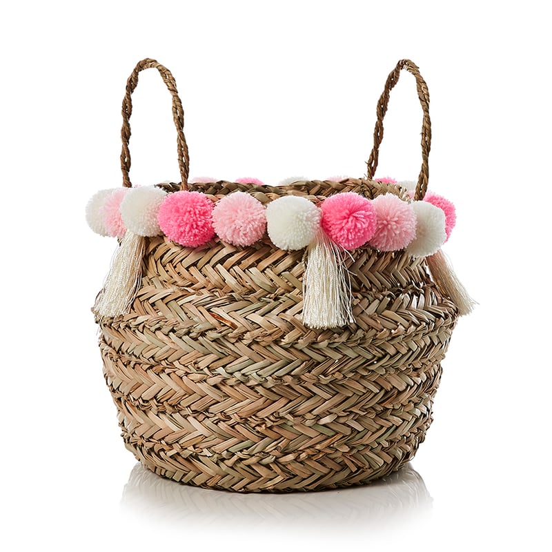 Summer Fun Storage Pom Pom Basket in Multi Pink