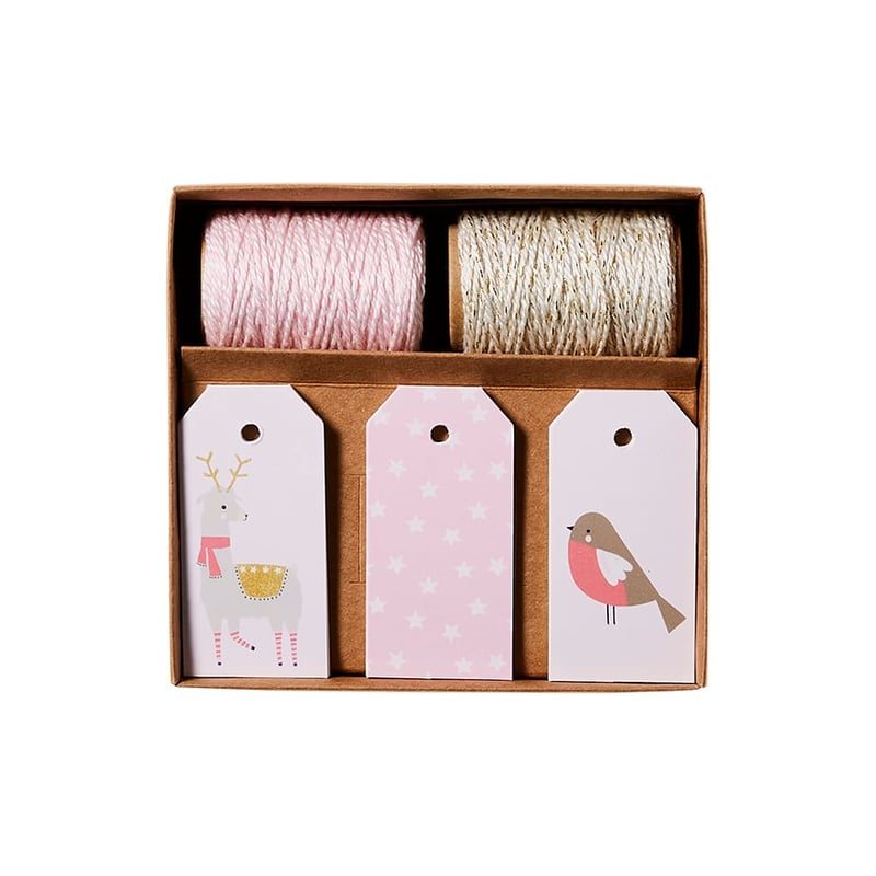 Christmas Gift Tags Llama Pink