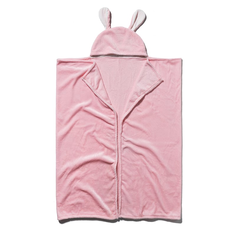 Animal Hoody Throw Pink Bunny