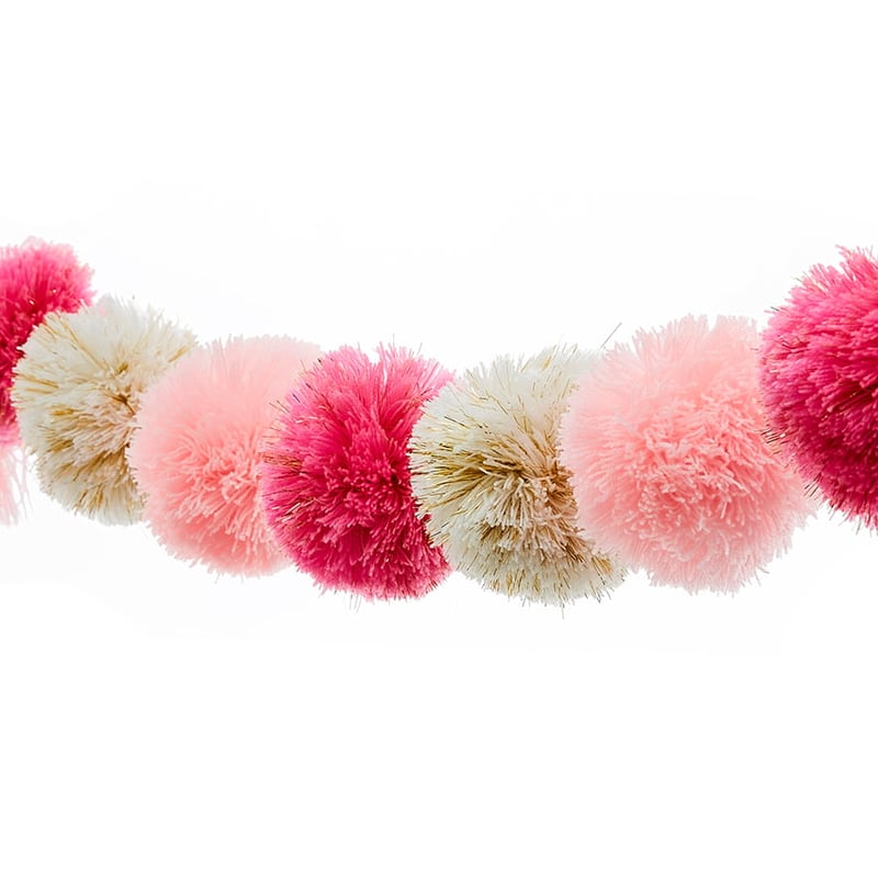 Pom Pom Garland Pink & Gold 