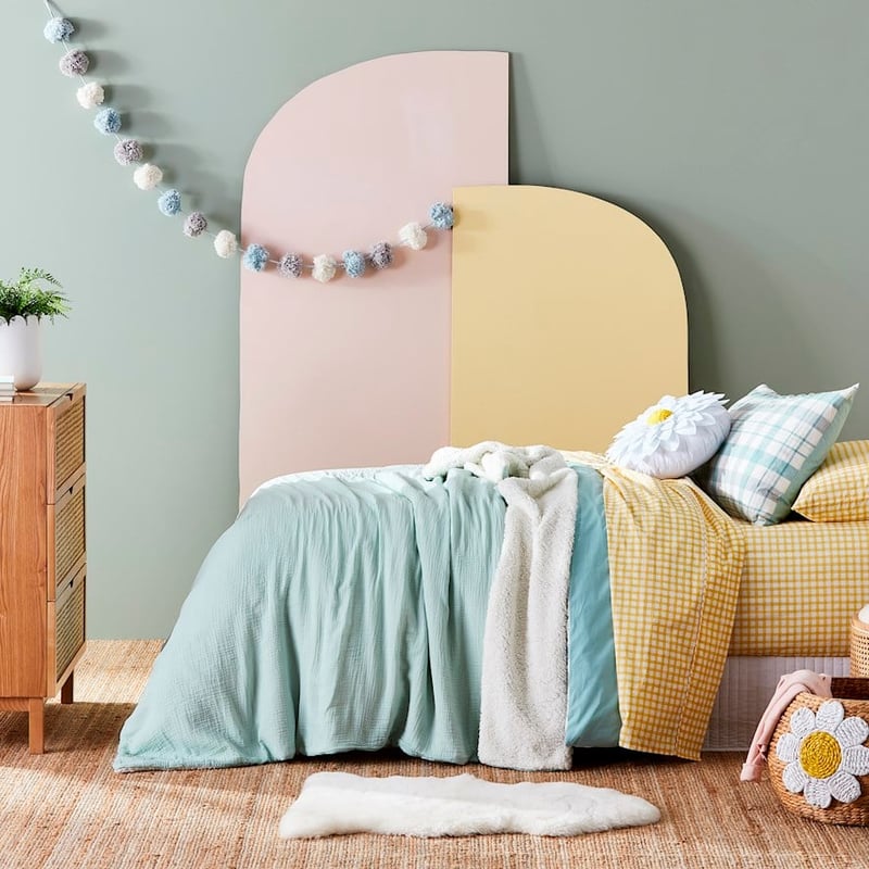 Blue Grey & White Decorative Pom Pom Garland 