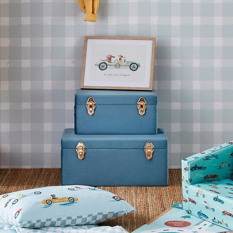 Heirloom Blue Storage Trunk 