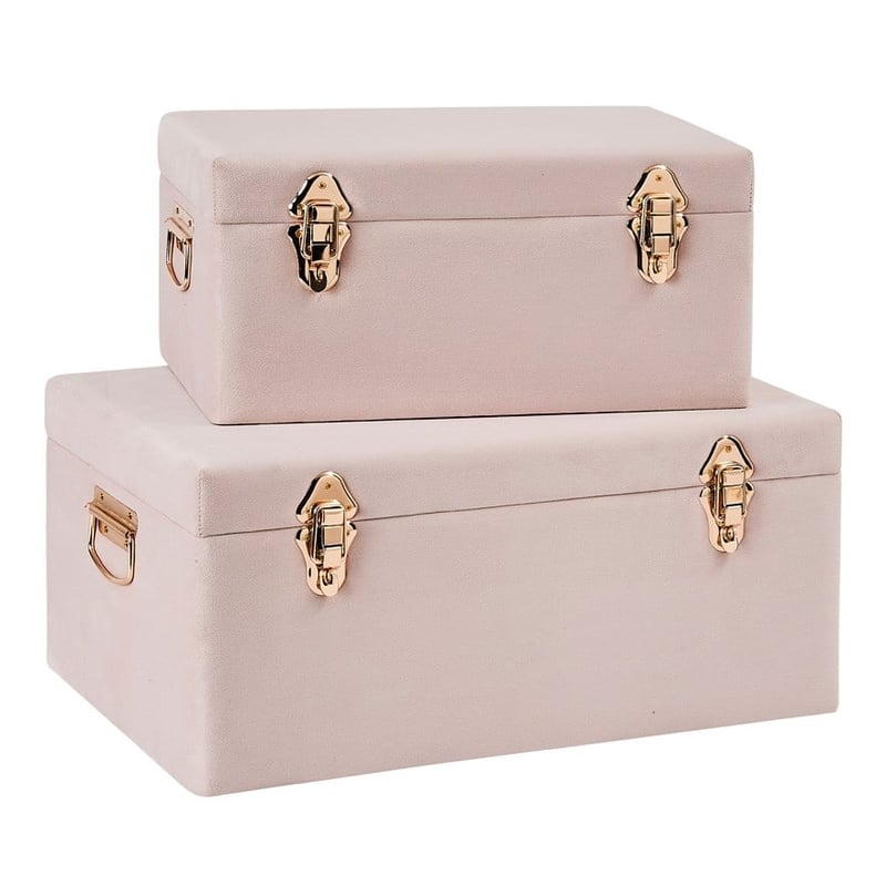 Heirloom Powder Pink Storage Trunks
