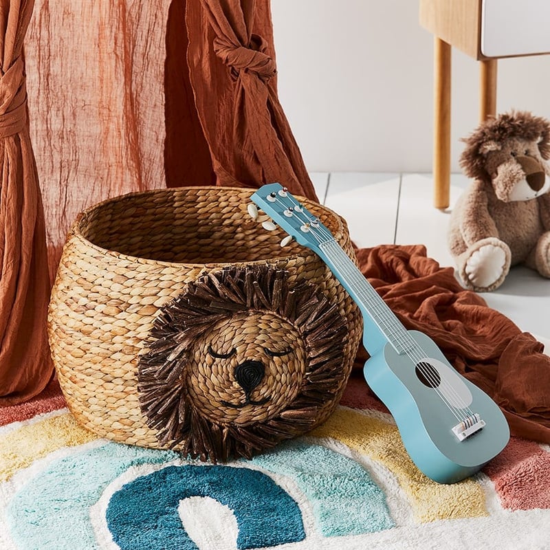 Leo Lion Natural Storage Basket